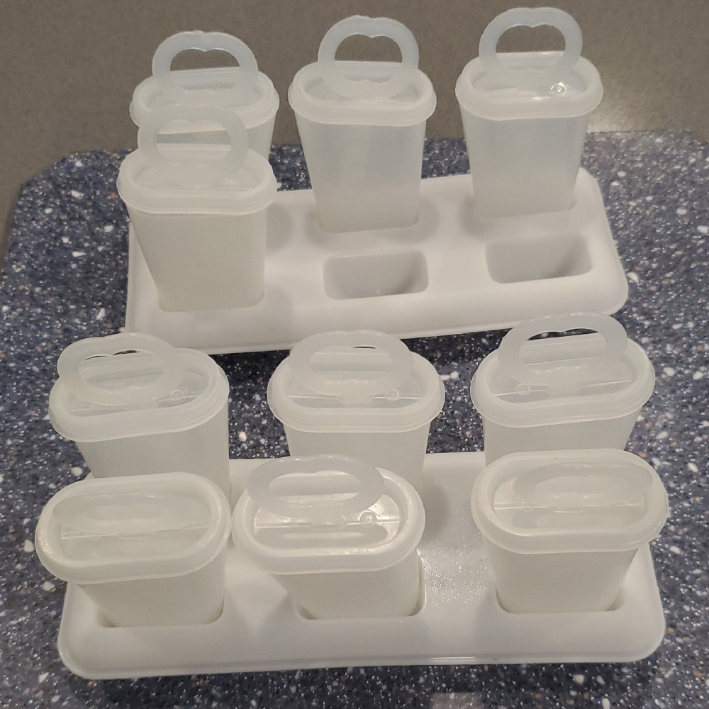 Set of 2 - 6 Piece Vintage Tupperware Ice Pop Molds